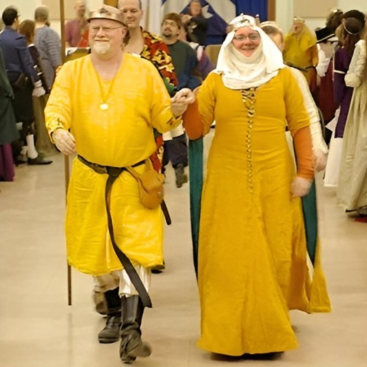 Photo of James Llewellyn and Tangwystl verch Glyn, third Baron and Baroness of Seagirt