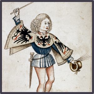 German herald drawing attention to themselves.